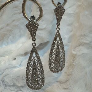 Elegant Silver Teardrop Earrings